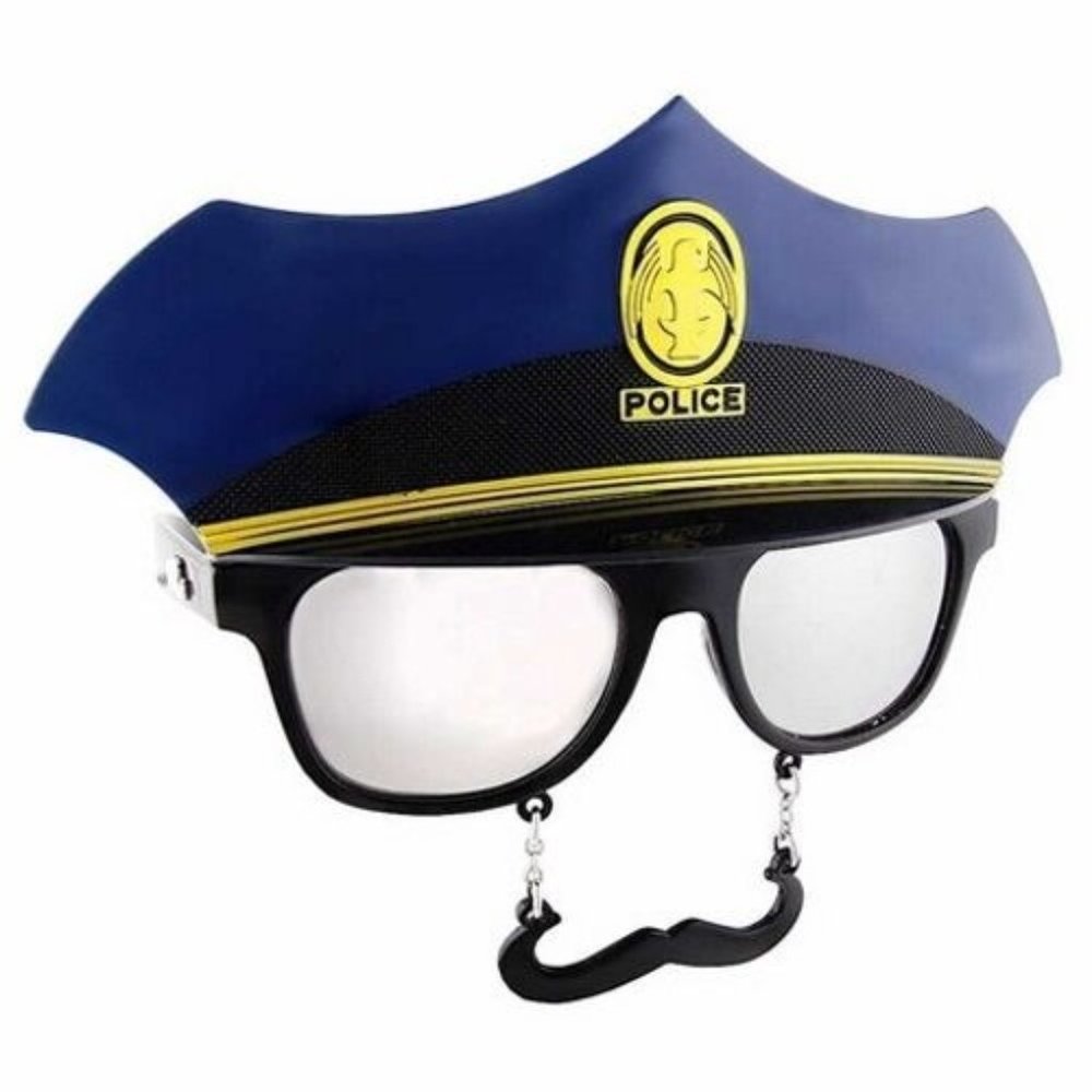 Shark Tank Sun Staches Police Officer Sunglasses Costume Halloween Glasses Cop
